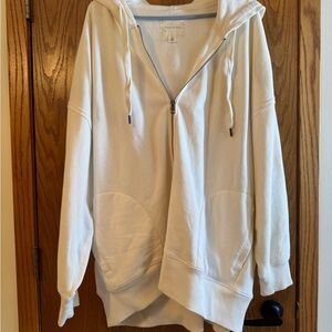 American Eagle Cream-Colored Zip-Up Hoodie